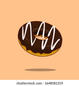 Isolated dounut vector illustration, donut cartoon, donut icon