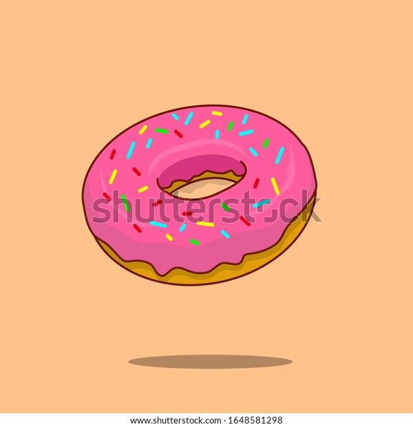 Isolated Dounut Vector Illustration Donut Cartoon Stock Vector (Royalty ...