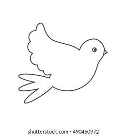 Isolated dove bird design