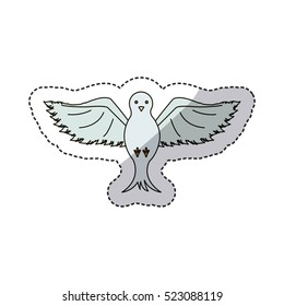 Isolated dove design