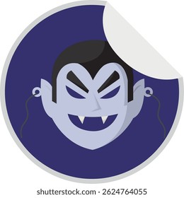 Isolated drac icon halloween logo cartoon illustration
