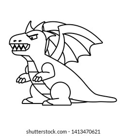 Isolated dragon cartoon design vector illustration