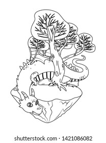 Isolated dragon cartoon design vector illustration