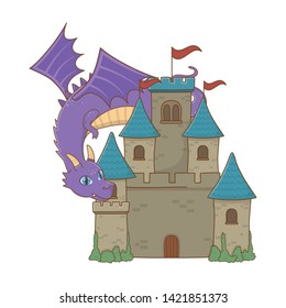Isolated dragon cartoon design vector illustration