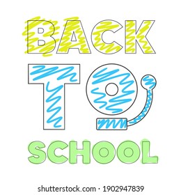 Isolated draw Back to school animated icon- Vector