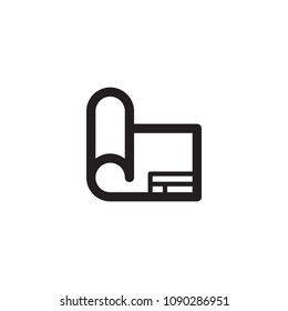 Isolated draw icon symbol on clean background. Vector paper element in trendy style.