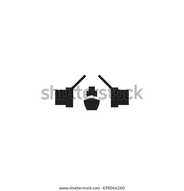 Isolated Drawbringe Icon Symbol\
On Clean Background. Vector Bascule Bridge Element In Trendy\
Style.