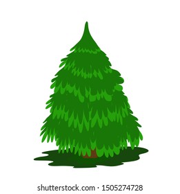 
Isolated drawn christmas tree on a white background.