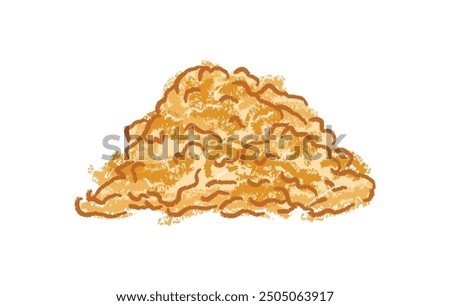 Isolated dried meat floss side dish