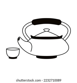 Isolated drink asian draw vector illustration