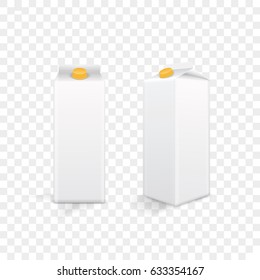  Isolated drink box on transparent background.  Vector illustration.