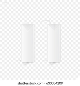  Isolated drink box on transparent background.  Vector illustration.