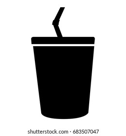 Isolated drink cup icon on a white background, Vector illustration