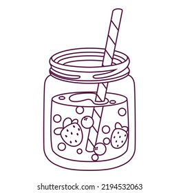 Isolated drink draw beach vector illustration