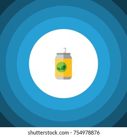 Isolated Drink Flat Icon. Beverage Vector Element Can Be Used For Drink, Beverage, Fizzy Design Concept.