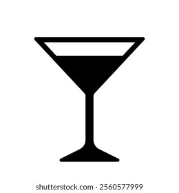 Isolated Drink vector symbol, Beverage Icon, Alcohol, Martini, Bar graphic elements for Menu, Web and Banner use, Editablr stock
