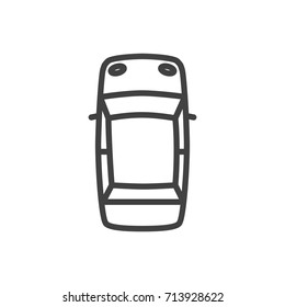 Isolated Driving Outline Symbol On Clean Background. Vector Top Element In Trendy Style.