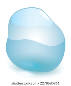 Caída aislada con forma irregular con efecto brillante en el efecto gradiente.