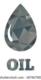 Isolated drop of oil made of triangles