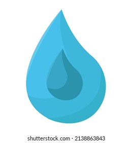 Isolated drop of water icon flat design Vector