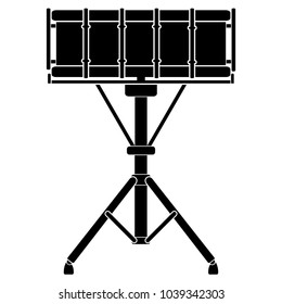 Isolated drum icon. Musical instrument