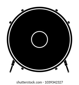 Isolated drum icon. Musical instrument