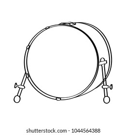 Isolated drum icon. Musical instrument