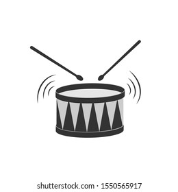 Isolated Drum Icon Symbol On White Background. Vector Barrel Element In Trendy Style.