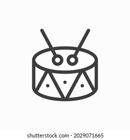Isolated Drum Icon Symbol On Clean Background.