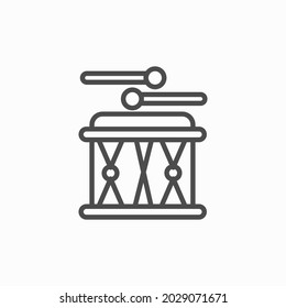 Isolated Drum Icon Symbol On Clean Background.