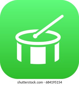 Isolated Drum Icon Symbol On Clean Background. Vector Tambourine Element In Trendy Style.