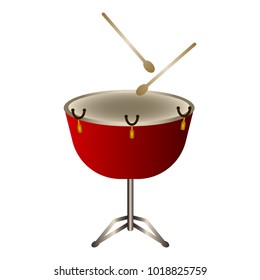 Isolated drum. Musical instrument