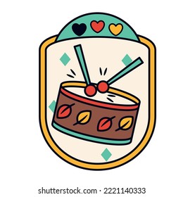 Isolated drum oktoberfest vector illustration