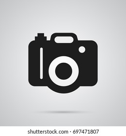 Isolated Dslr Camera Icon Symbol On Clean Background. Vector Photo Element In Trendy Style.