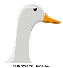 Isolated duck head. Farm animal. Vector illustration design