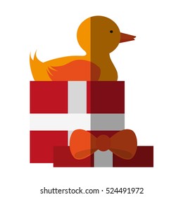 Isolated duck toy design 