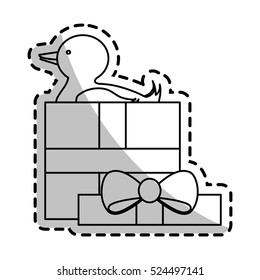 Isolated duck toy design