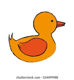 Isolated duck toy design