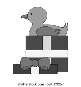 Isolated duck toy design