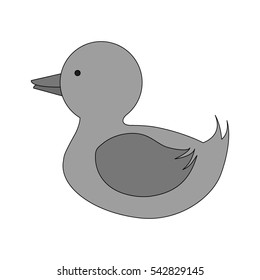 Isolated duck toy design
