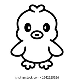 Isolated duckling icon. Nativity icon - Vector illustration