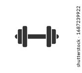 Isolated dumbbell icon, Gym equipment