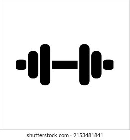 Isolated dumbbell icon, Gym equipment, on white background, eps 10.