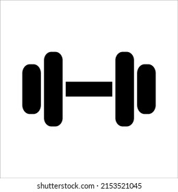 Isolated dumbbell icon, Gym equipment, on white background, eps 10.