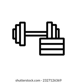 Isolated dumbbell icon, Gym equipment
