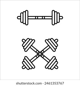 Isolated dumbbell icon, Gym equipment