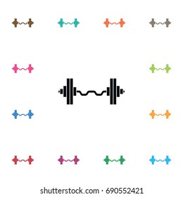 Isolated Dumbbell Icon. Weightlifting Vector Element Can Be Used For Dumbbell, Weightlifting, Weight Design Concept.