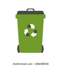 Isolated dumpster icon. Waste tank, waste disposal. Vector illustration.