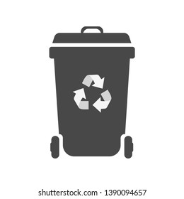 Isolated dumpster icon. Waste tank, waste disposal. Vector illustration.