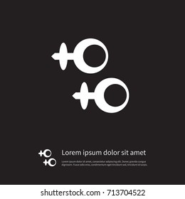 Isolated Eardrop Icon. Shackle Vector Element Can Be Used For Shackle, Earring, Eardrop Design Concept.
